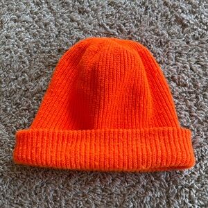 Bright Orange Knit Beanie